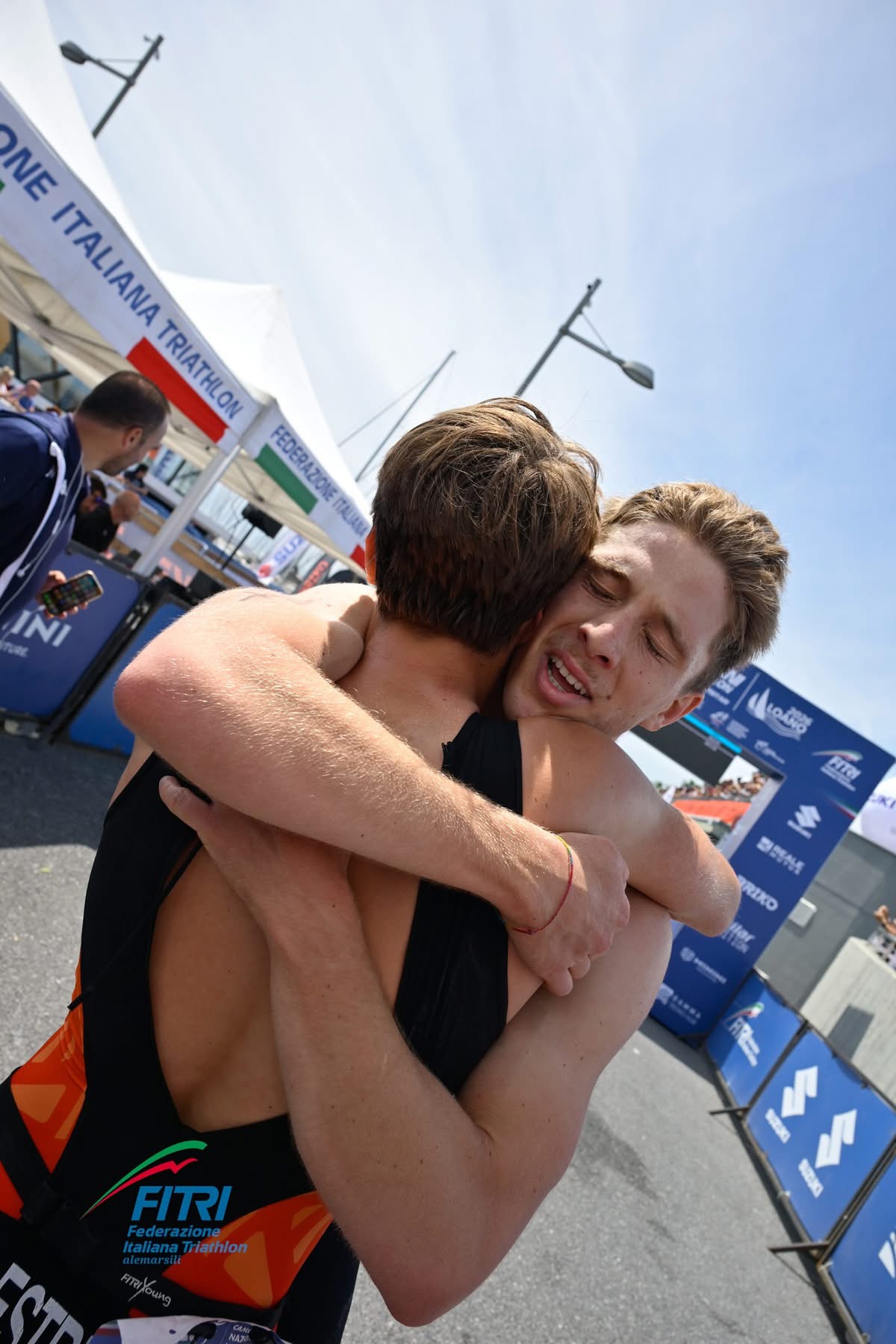 Fiorenzo Angelini - Post-race celebration